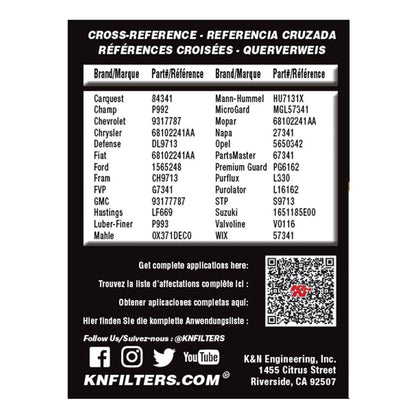 FILTRE A HUILE DE REMPLACEMENT K&N HP-7041