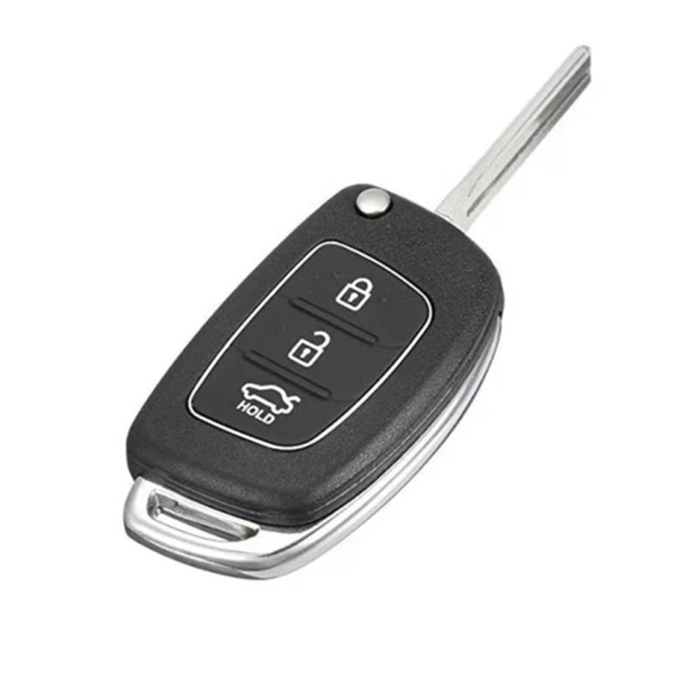 COQUE CLE ADAPTABLE POUR KIA HYUNDAI 3 BOUTONS LAME FRAISEE  KEYSKAR