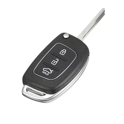 COQUE CLE ADAPTABLE POUR KIA HYUNDAI 3 BOUTONS LAME FRAISEE  KEYSKAR
