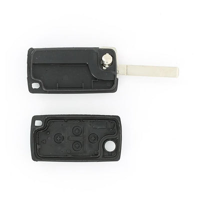 COQUE CLE ADAPTABLE POUR PSA 4 BOUTONS LAME FRAISEE PILE SUR CIRCUIT KEYSKAR