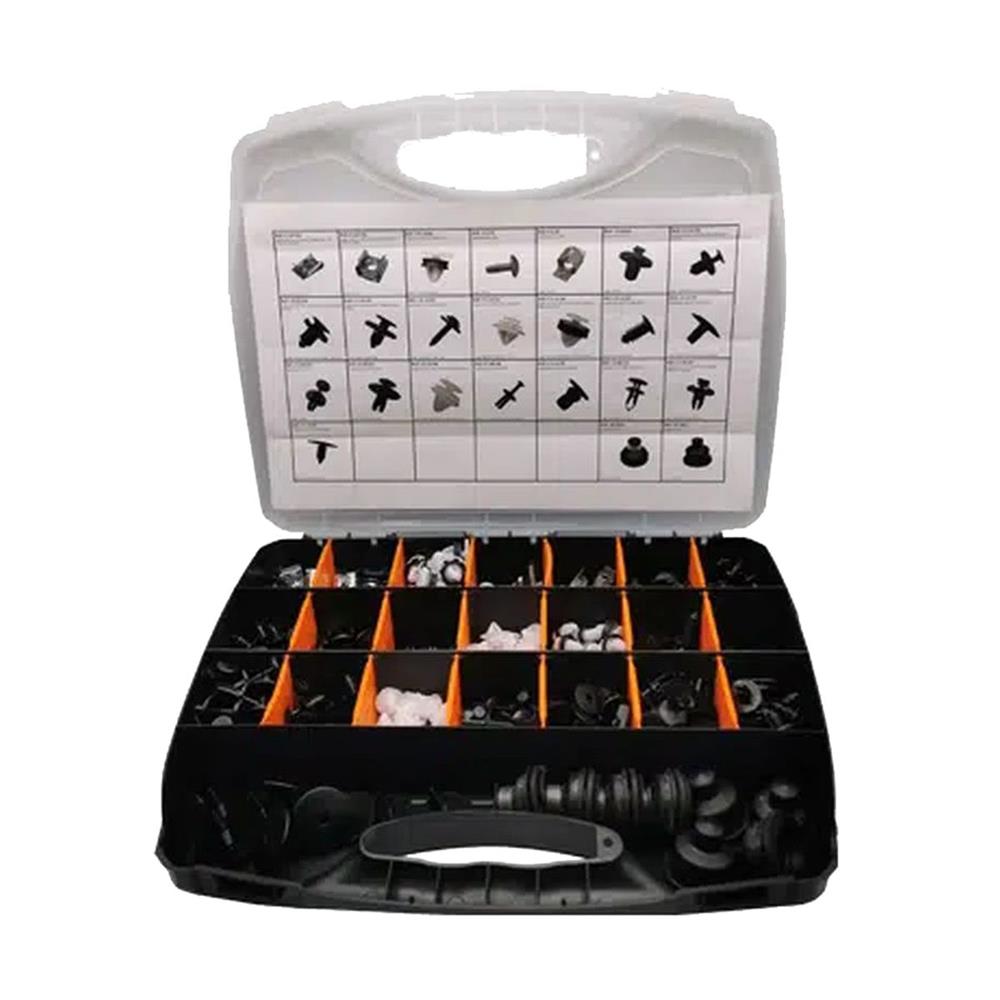 COFFRET DE 438 CLIPS ET AGRAFES DE CARROSSERIE