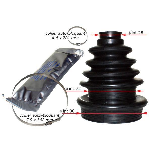 KIT SOUFFLET DE CARDAN UNIVERSEL POUR UTILITAIRE ET 4X4