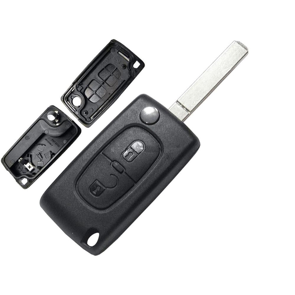COQUE CLE ADAPTABLE PSA 2 BOUTONS LAME FRAISEE RETRACTABLE 7MM