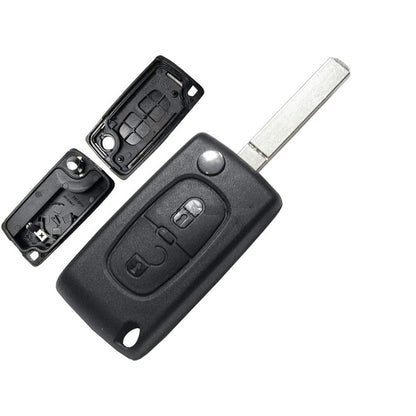 COQUE CLE ADAPTABLE PSA 2 BOUTONS LAME FRAISEE RETRACTABLE 7MM