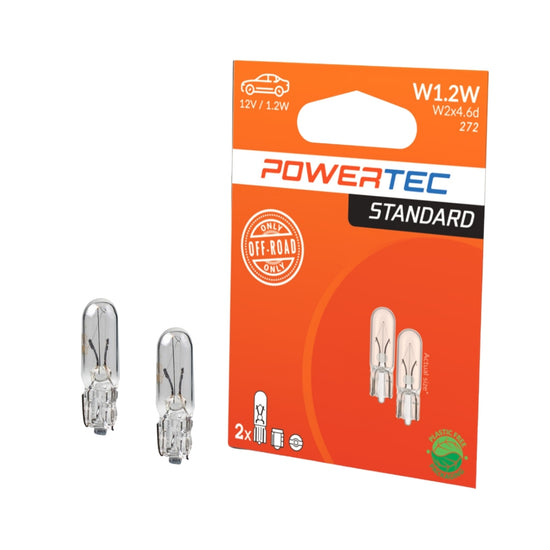 AMPOULES HALOGENES W2X4.6D T5 12V 1.2W (BLISTER) X2 MTECH