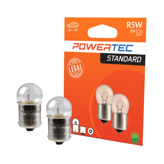 AMPOULES HALOGENES R5W BA15S 12V 5W (BLISTER) X2 MTECH