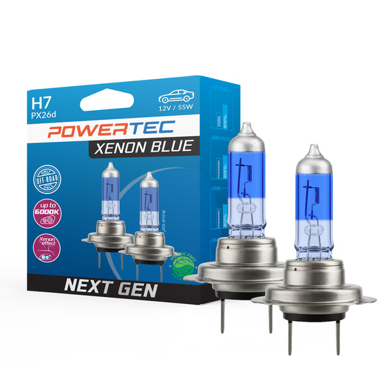 AMPOULES HALOGENES H7 PX26D 12V 55W XENON BLUE (BLISTER) X2 MTECH