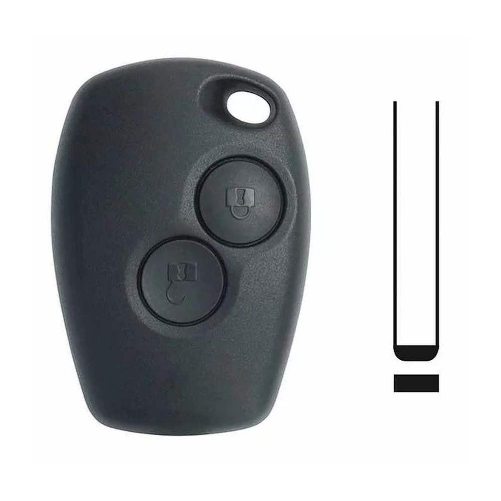 COQUE CLE ADAPTABLE POUR RENAULT 2 BOUTONS  LAME FRAISEE KEYSKAR