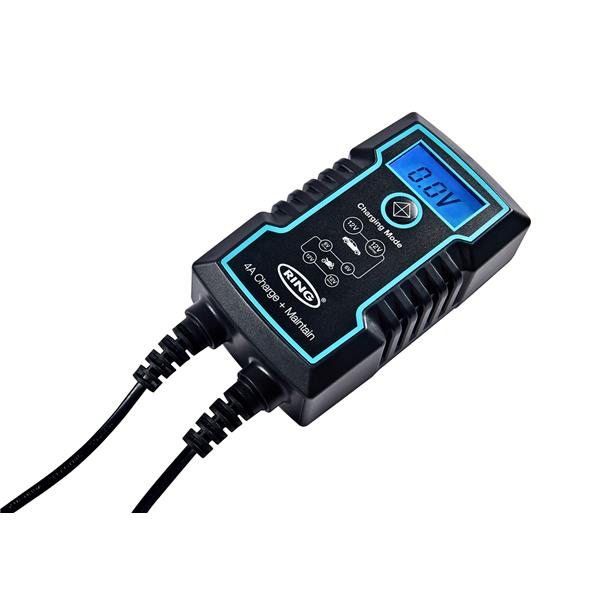 CHARGEUR BATTERIE INTELLIGENT+ MAINTIEN DE CHARGE 4A 6/12V RING