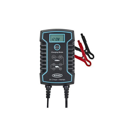 CHARGEUR BATTERIE INTELLIGENT + MAINTIEN DE CHARGE 8A 12V RING