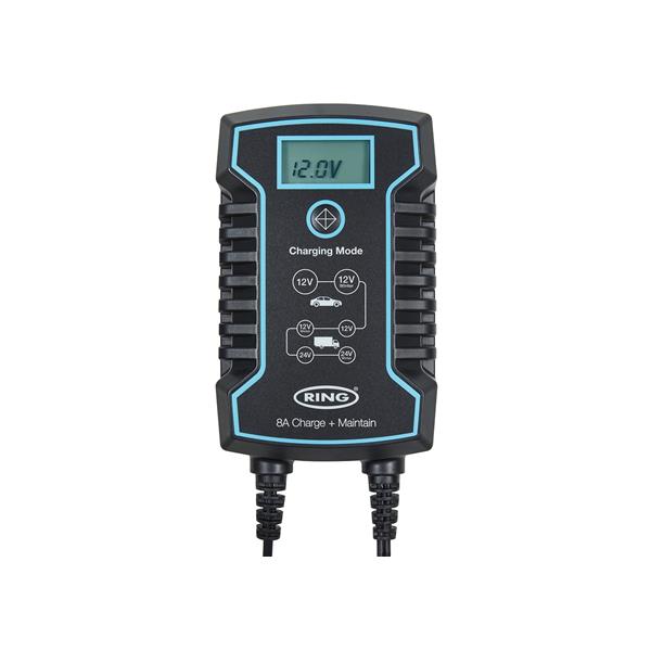 CHARGEUR BATTERIE INTELLIGENT + MAINTIEN DE CHARGE 8A 12V RING