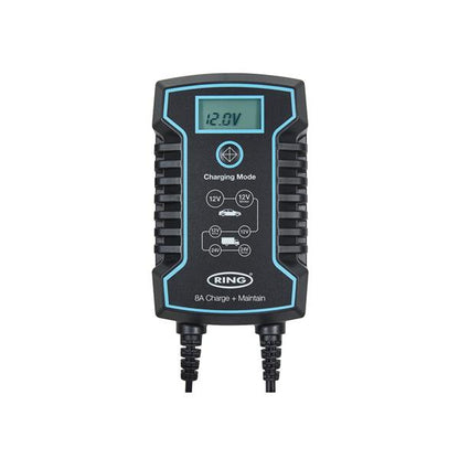 CHARGEUR BATTERIE INTELLIGENT + MAINTIEN DE CHARGE 8A 12V RING
