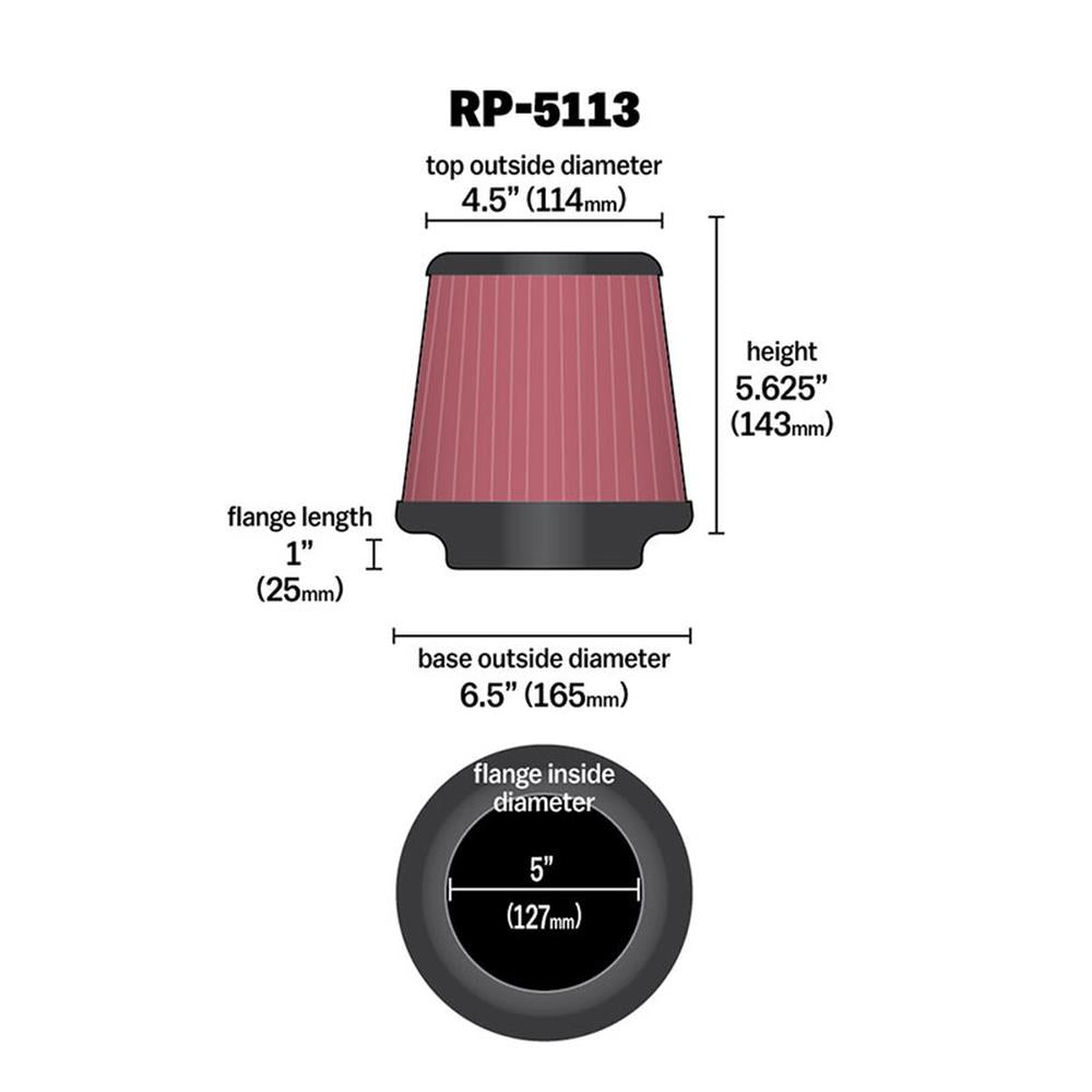 FILTRE A AIR UNIVERSEL K&N RP-5113