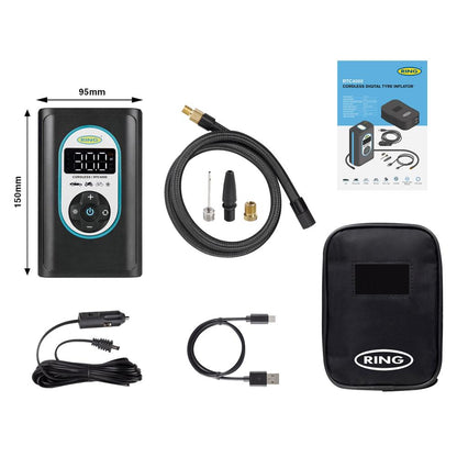 COMPRESSEUR D'AIR AUTONOME 120W RECHARGEABLE  RING