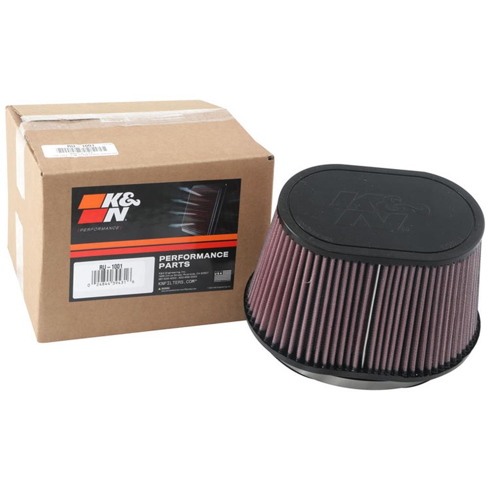 FILTRE A AIR UNIVERSEL OVALE 6-1/4" X 4", 7-7/8" X 5-1/2"B, 6-1/4" X 4"T,5"H, K&N