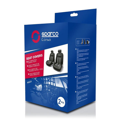 2 HOUSSES S LINE SPARCO GRIS/ NOIR