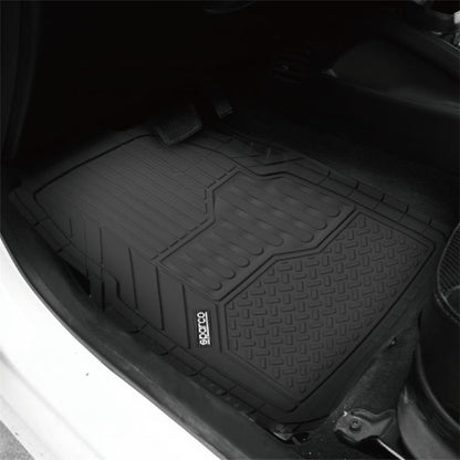 4 TAPIS DE SOL PVC NOIRS SPARCO