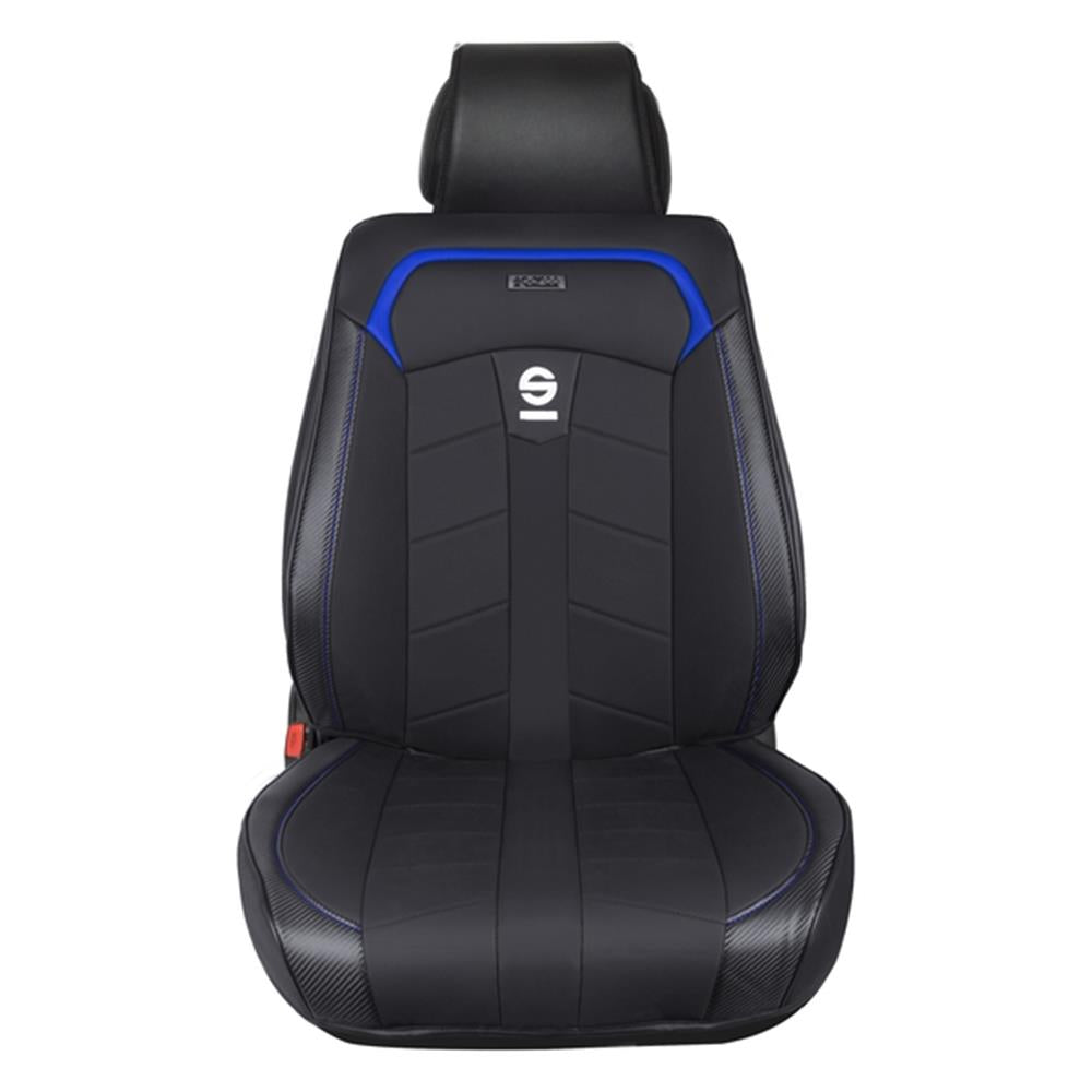 HOUSSE DE SIEGE PREMIUM SPARCO NOIR/ LISERE BLEU (A L'UNITE)