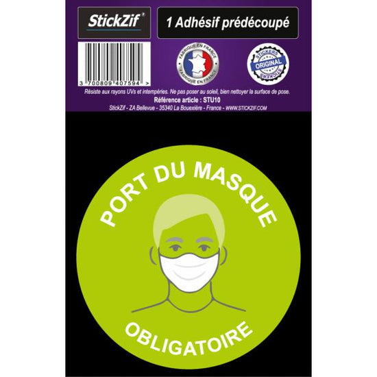 ADHESIF PRE DECOUPE PORT DU MASQUE OBLIGATOIRE