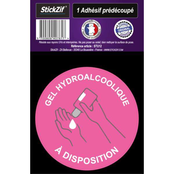 ADHESIF PRE DECOUPE GEL HYDRO ALCOOLIQUE A DISPOSITION