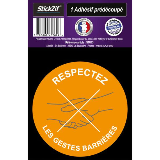 ADHESIF PRE DECOUPE RESPECTEZ LES GESTES BARRIERES
