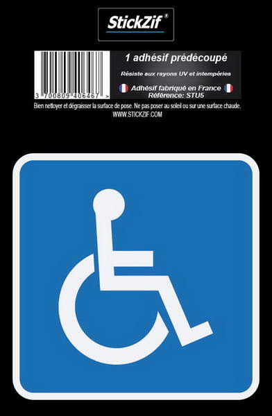 ADHESIF PRE DECOUPE PMR (PERSONNE A MOBILITE REDUITE) X1