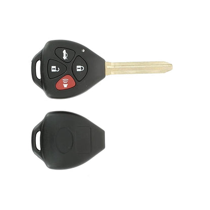COQUE CLE ADAPTABLE TOYOTA 4 BOUTONS LAME CRANTEE FIXE