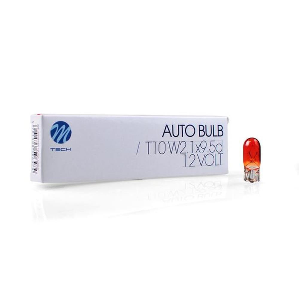 AMPOULE HALOGENE WY5W T10 12V 5W ORANGE (BOITE DE 10) MTECH