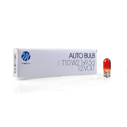 AMPOULE HALOGENE WY5W T10 12V 5W ORANGE (BOITE DE 10) MTECH