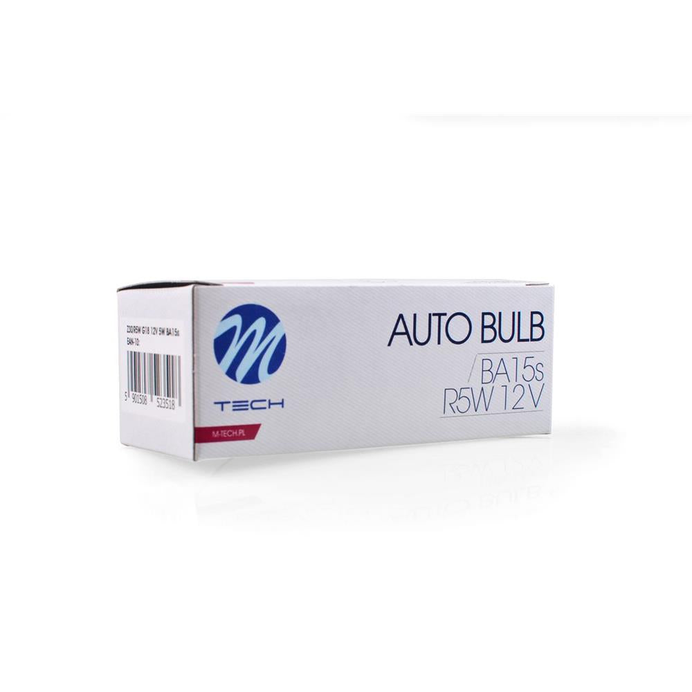 AMPOULE HALOGENE G18 BA15S 12V 5W (BOITE DE 10) MTECH