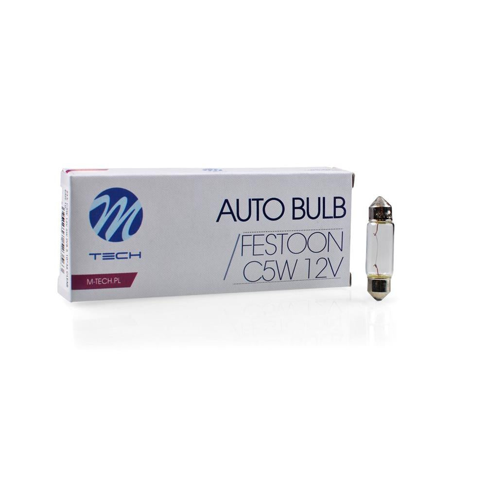 AMPOULE HALOGENE C5W SV8.5 (36MM) T11X36 12V 5W (BOITE DE 10) MTECH