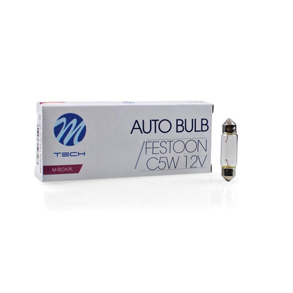 AMPOULE HALOGENE C5W SV8.5 (36MM) T11X36 12V 5W (BOITE DE 10) MTECH