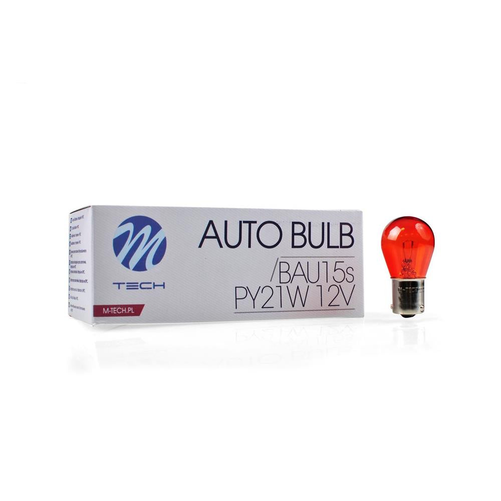 AMPOULE HALOGENE PY21W BAU15S 12V 21W ORANGE (BOITE DE 10) MTECH