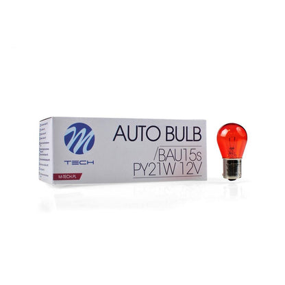 AMPOULE HALOGENE PY21W BAU15S 12V 21W ORANGE (BOITE DE 10) MTECH