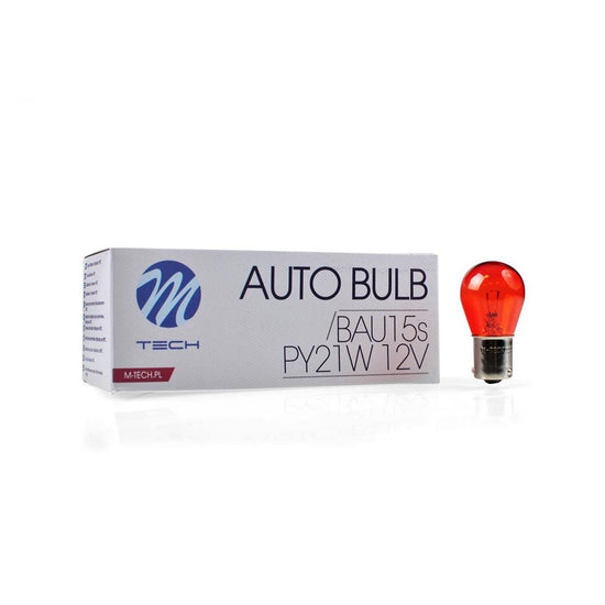 AMPOULE HALOGENE PY21W BAU15S 12V 21W ORANGE (BOITE DE 10) MTECH