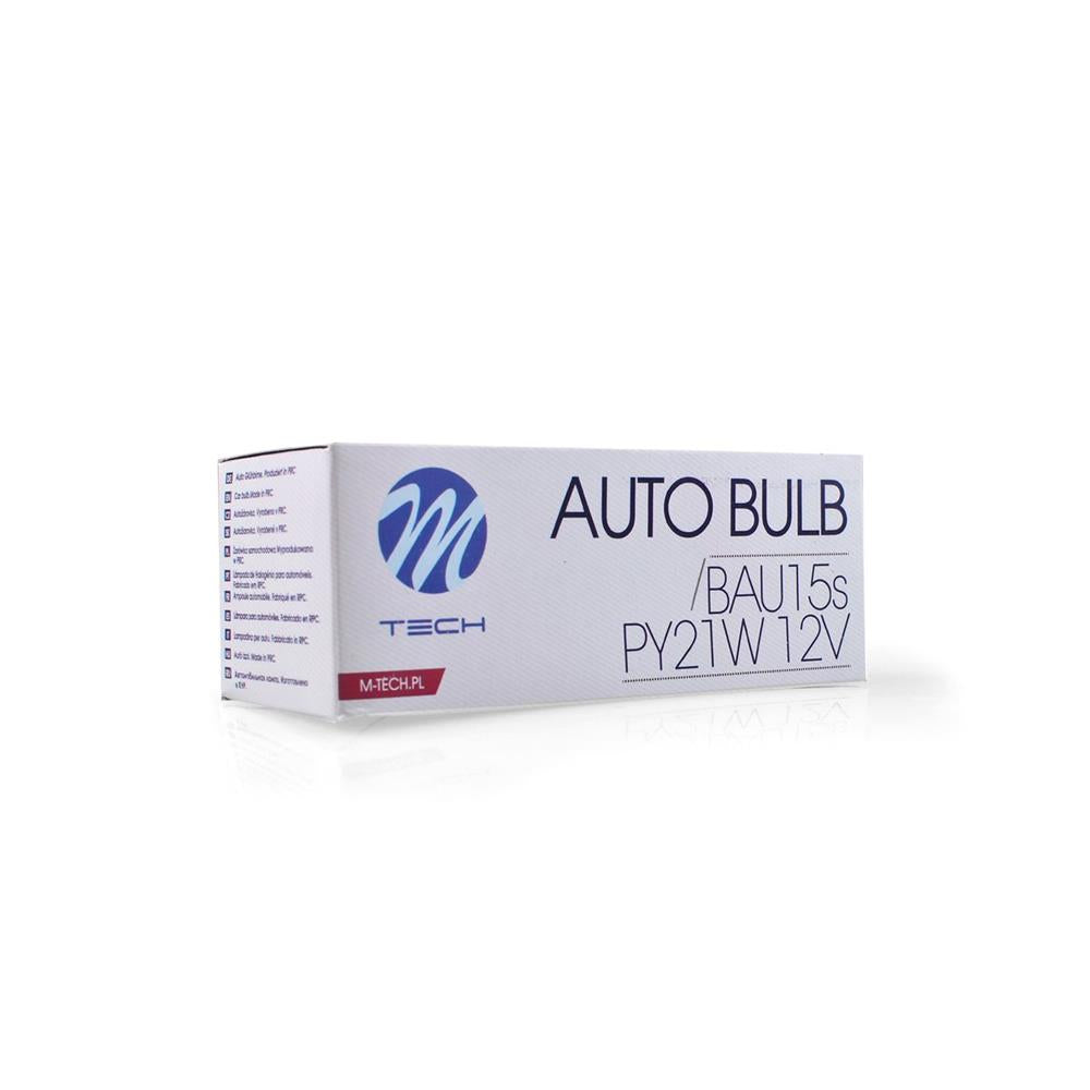 AMPOULE HALOGENE PY21W BAU15S 12V 21W ORANGE (BOITE DE 10) MTECH
