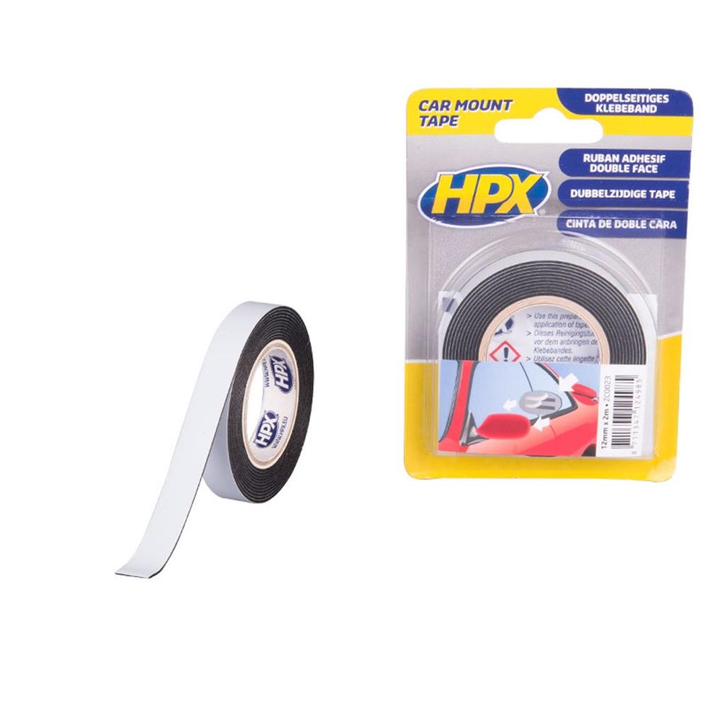 RUBAN ADHESIF DOUBLE FACE 12 MM X 2 M TAPES (UNITE) HPX