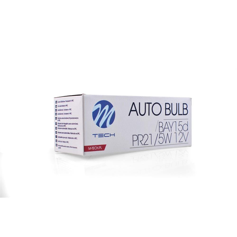 AMPOULE HALOGENE BAY15D 12V 21/5W ROUGE (BOITE DE 10) MTECH