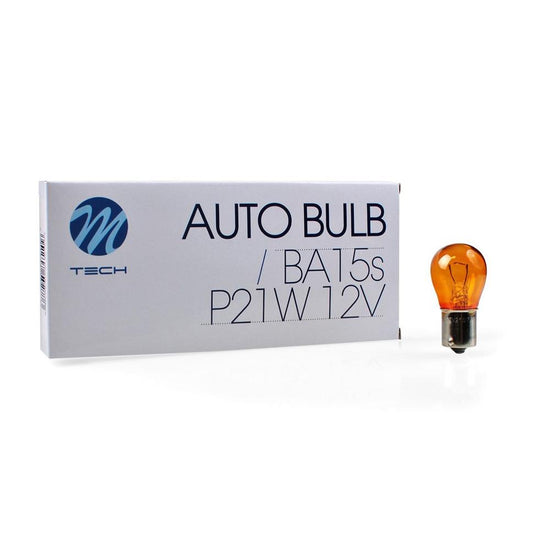 AMPOULE HALOGENE P21W (S25) BA15S 12V 21W ORANGE (BOITE DE 10) MTECH