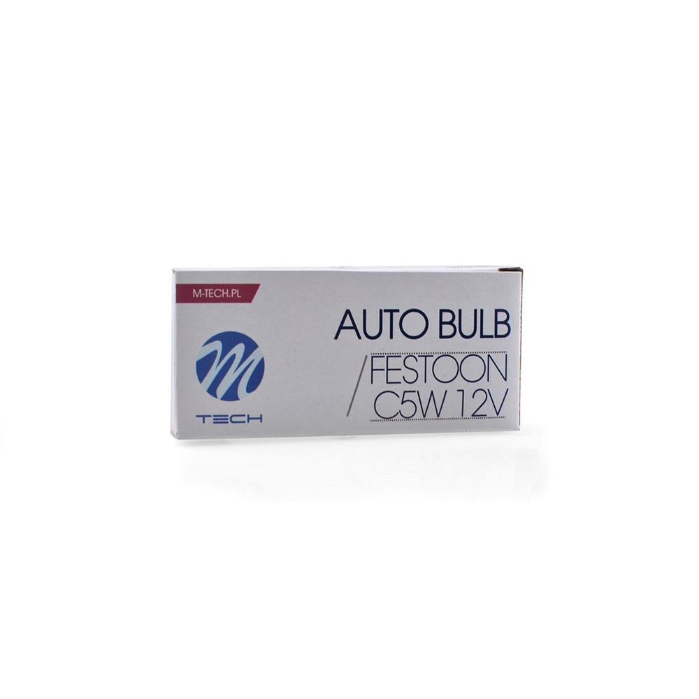 AMPOULE HALOGENE C5W SV8.5 (41MM) T11X41 12V 5W (BOITE DE 10) MTECH